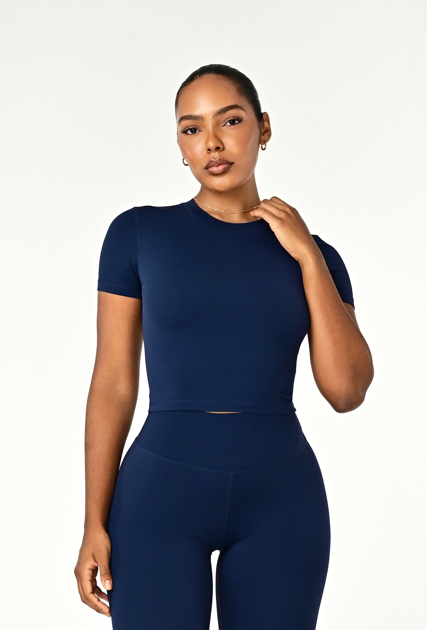 Cloudform Crop - Navy
