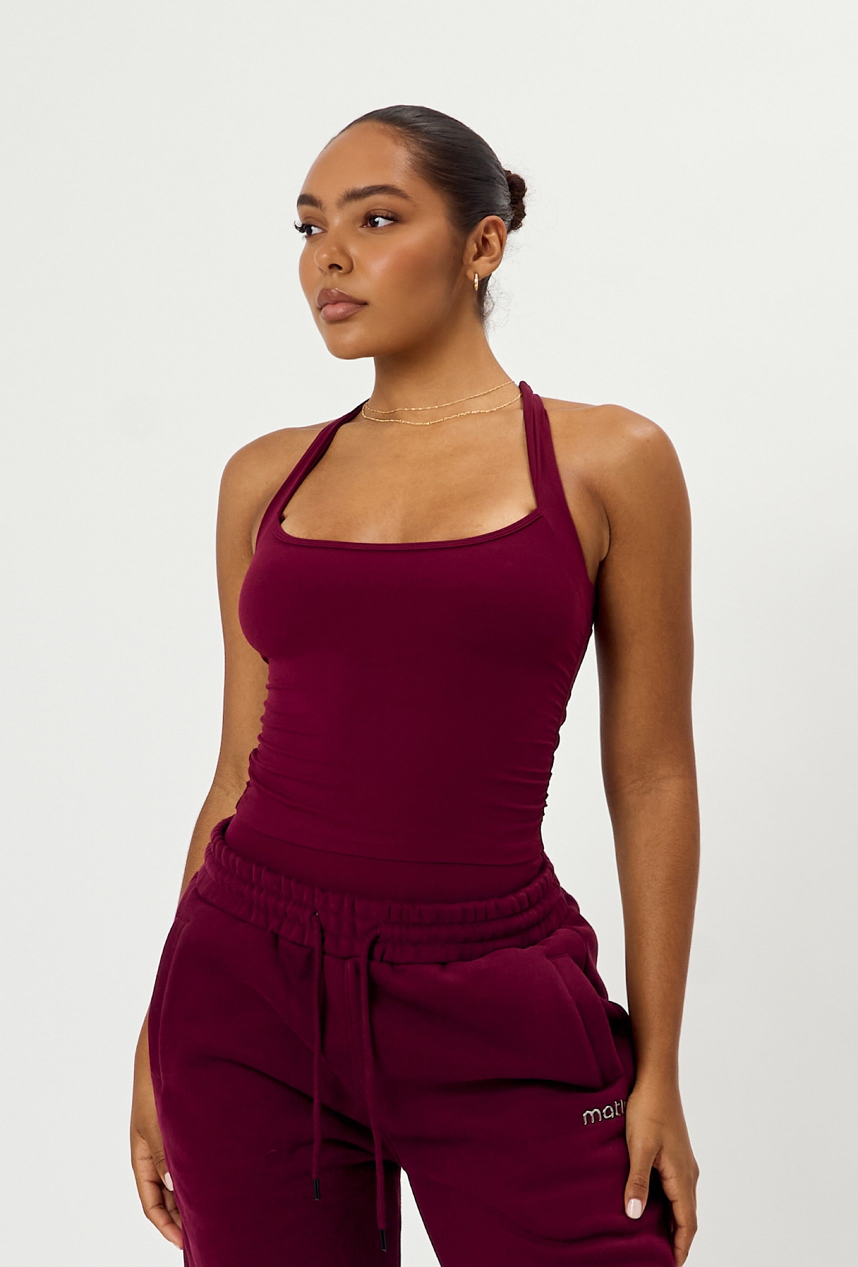 Soft Cinch Tank - Burgundy