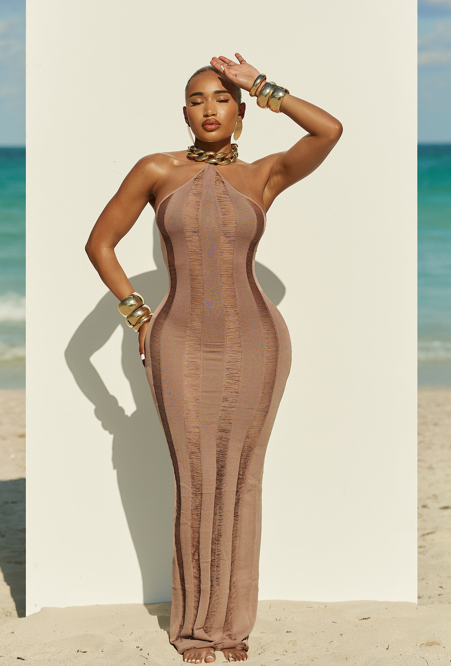 Matte Resort Alexandra Dress - Taupe Matte Resort Alexandra Dress - Taupe