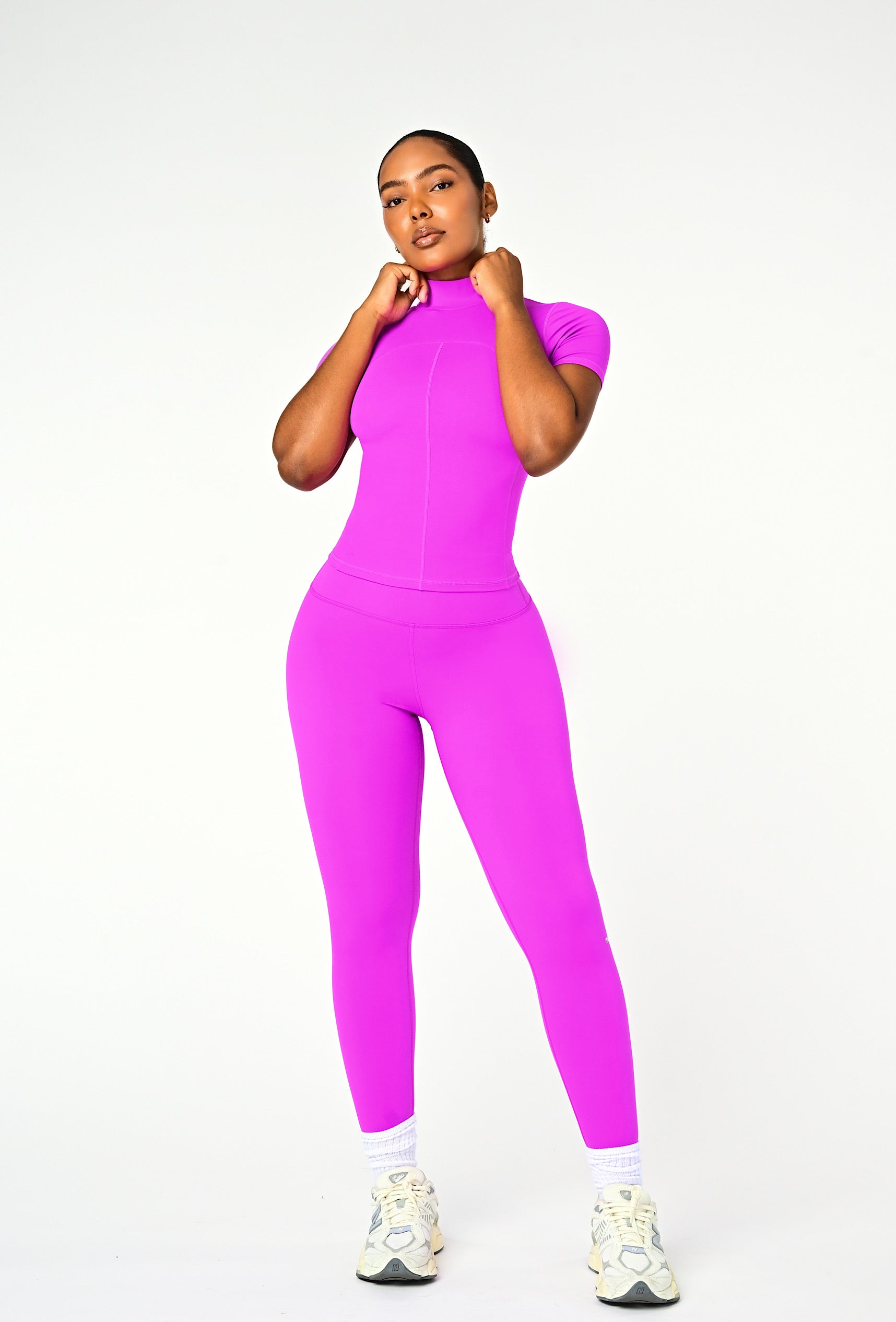 Contour Mock Neck - Dragonfruit