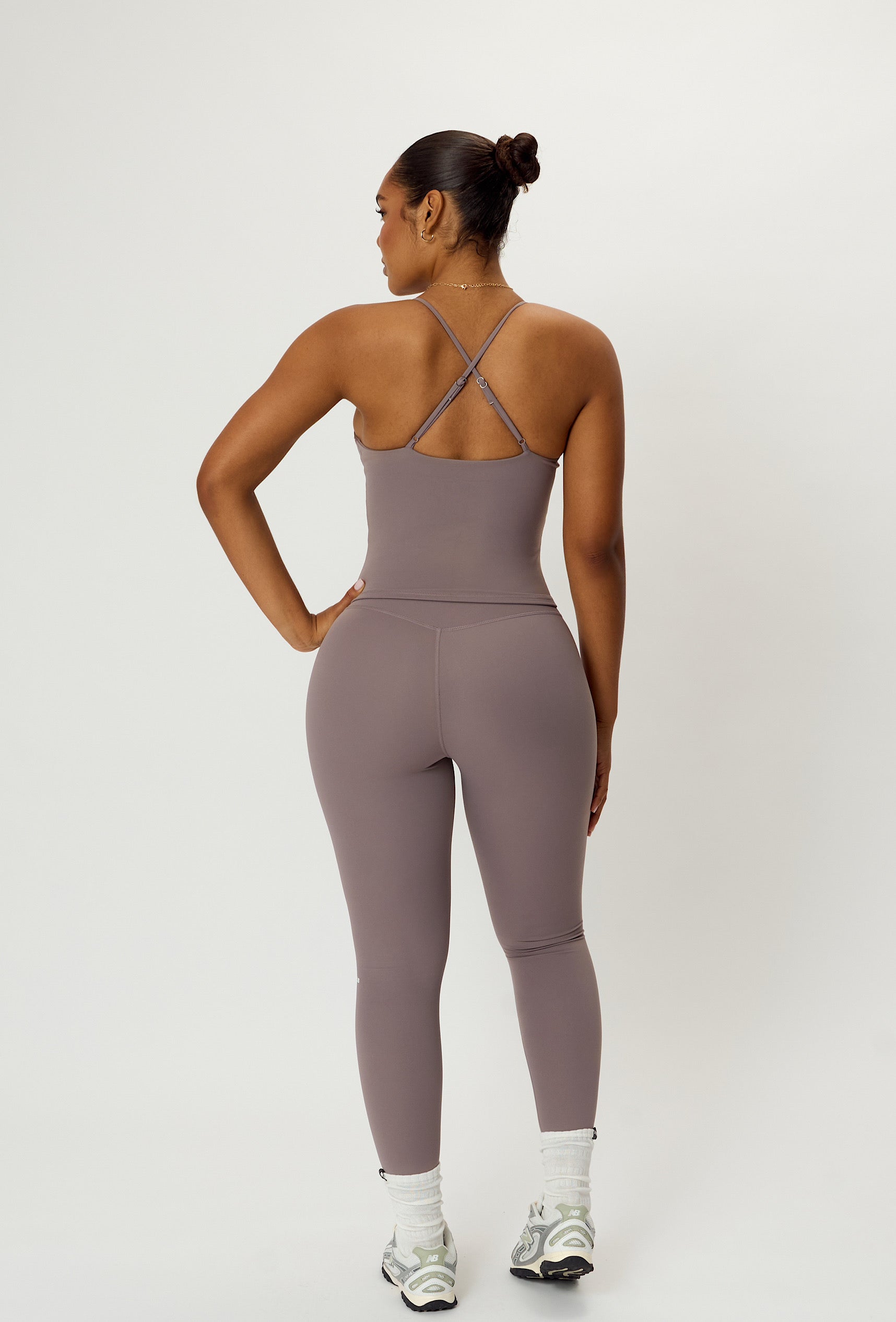 Longform Double Layer Tank - Taupe