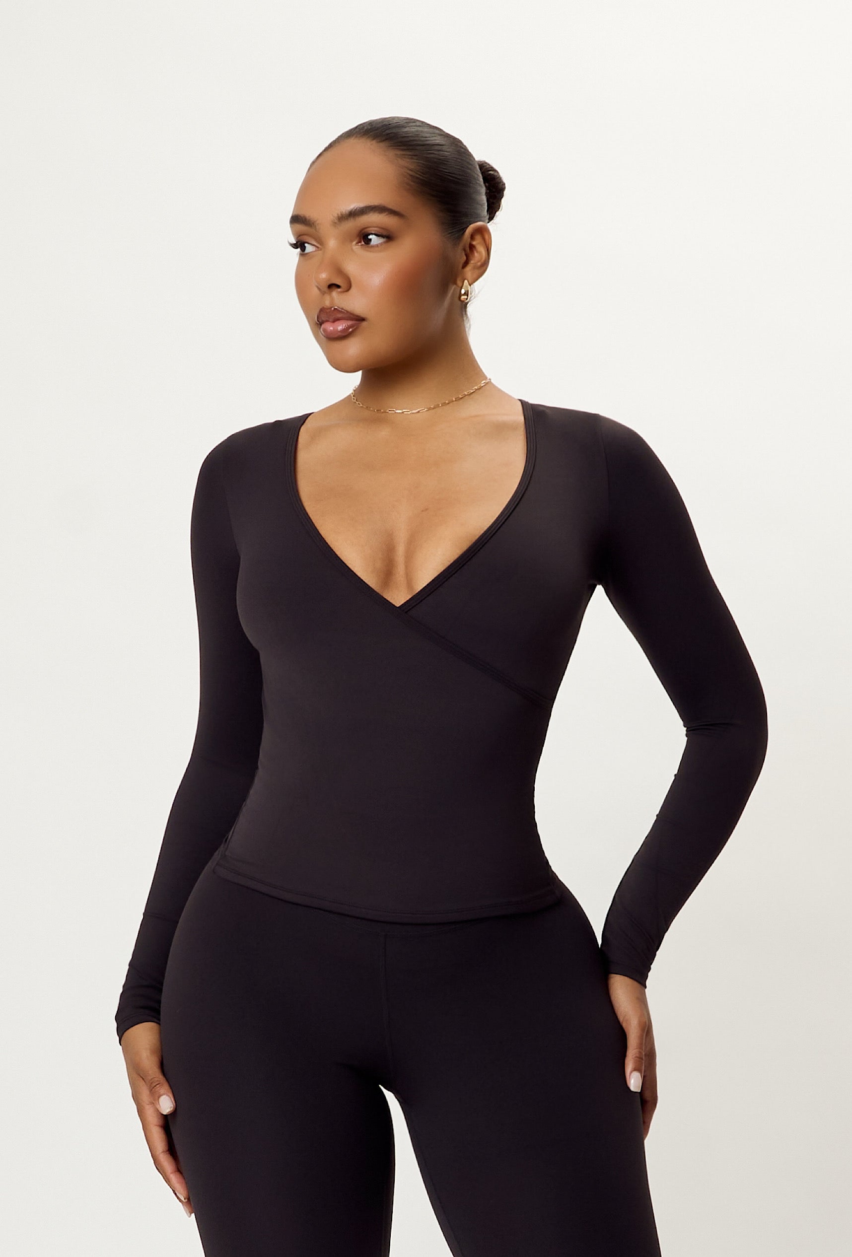 Sweetheart Cross Top - Black