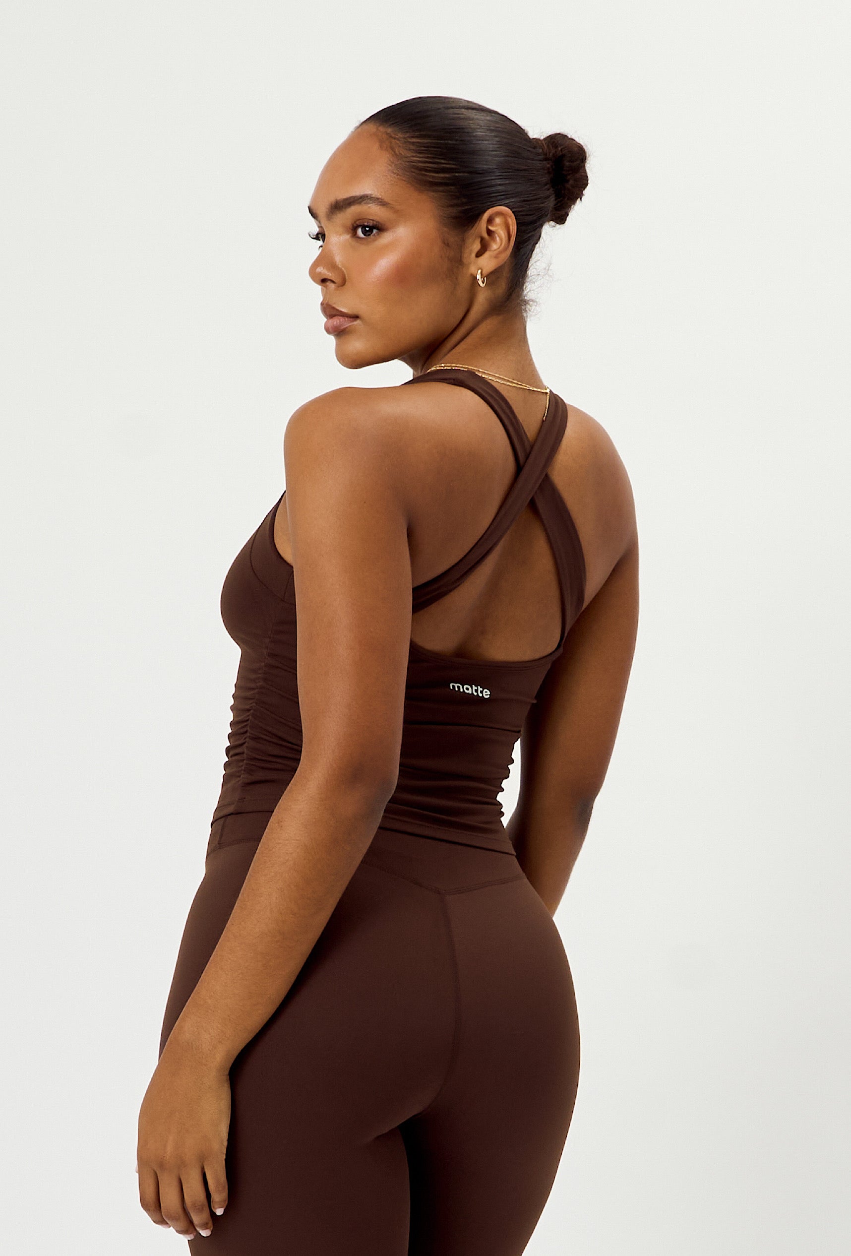 Soft Cinch Tank - Espresso