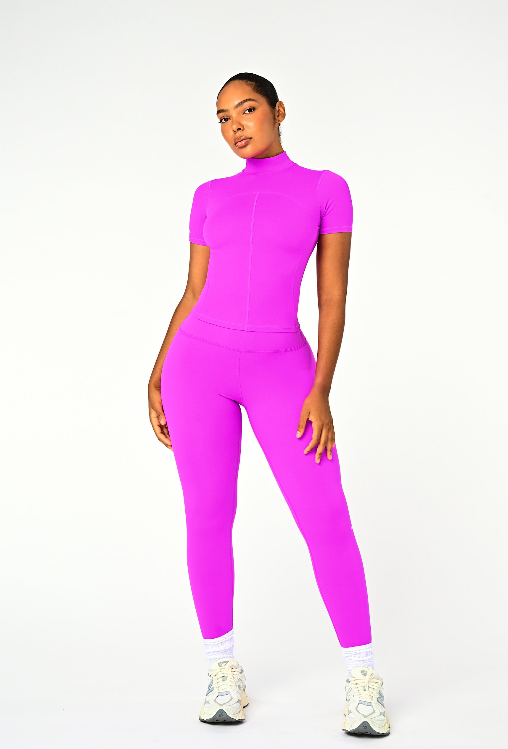 Contour Mock Neck - Dragonfruit