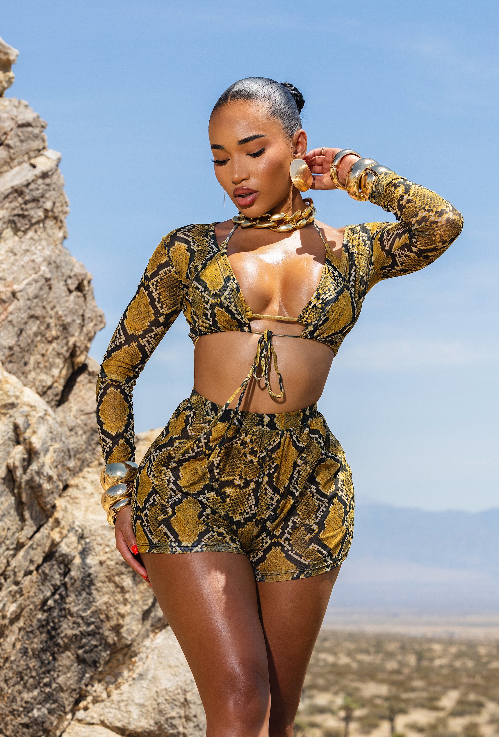 Eros Cover Up Set - Yellow Python
