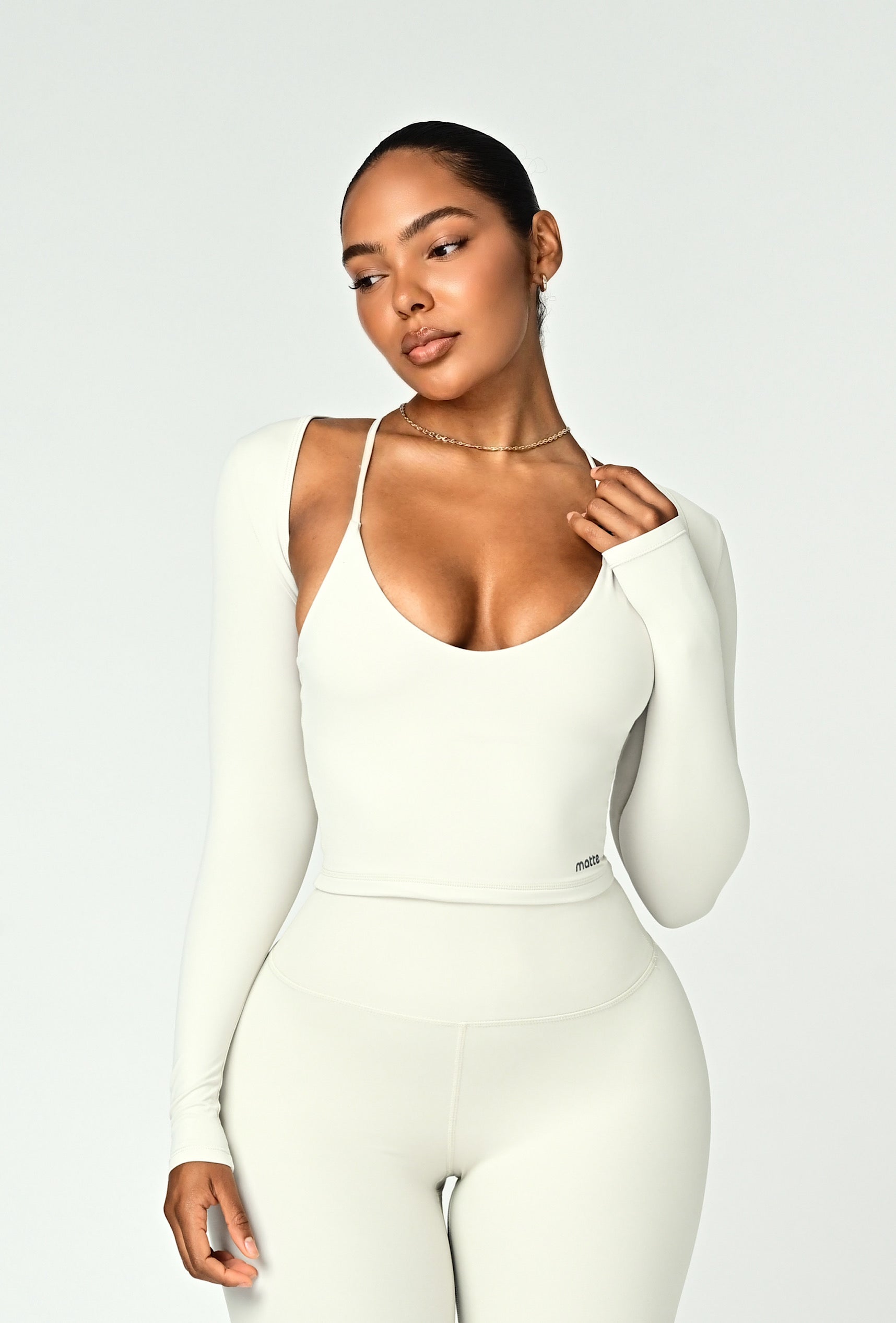 Align Long Sleeve Crop Top - Vanilla