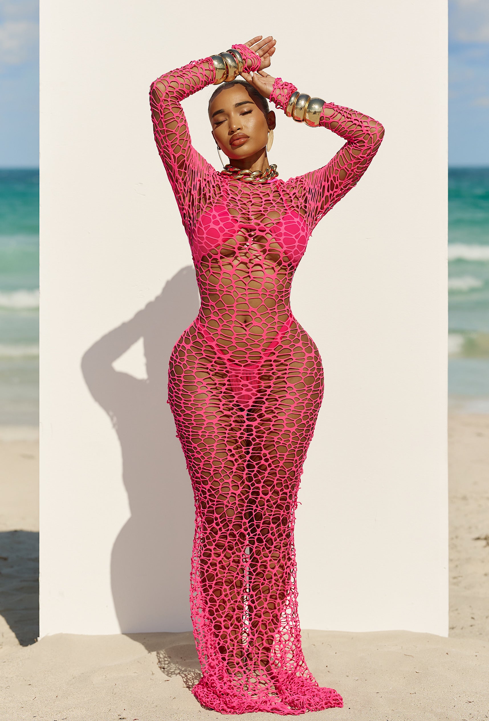 Celia Cover Up Dress - Pink