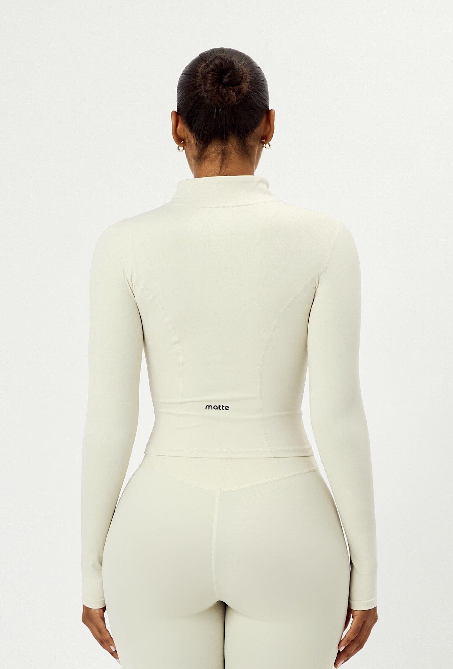 Sculpt Zip Long Sleeve - Vanilla