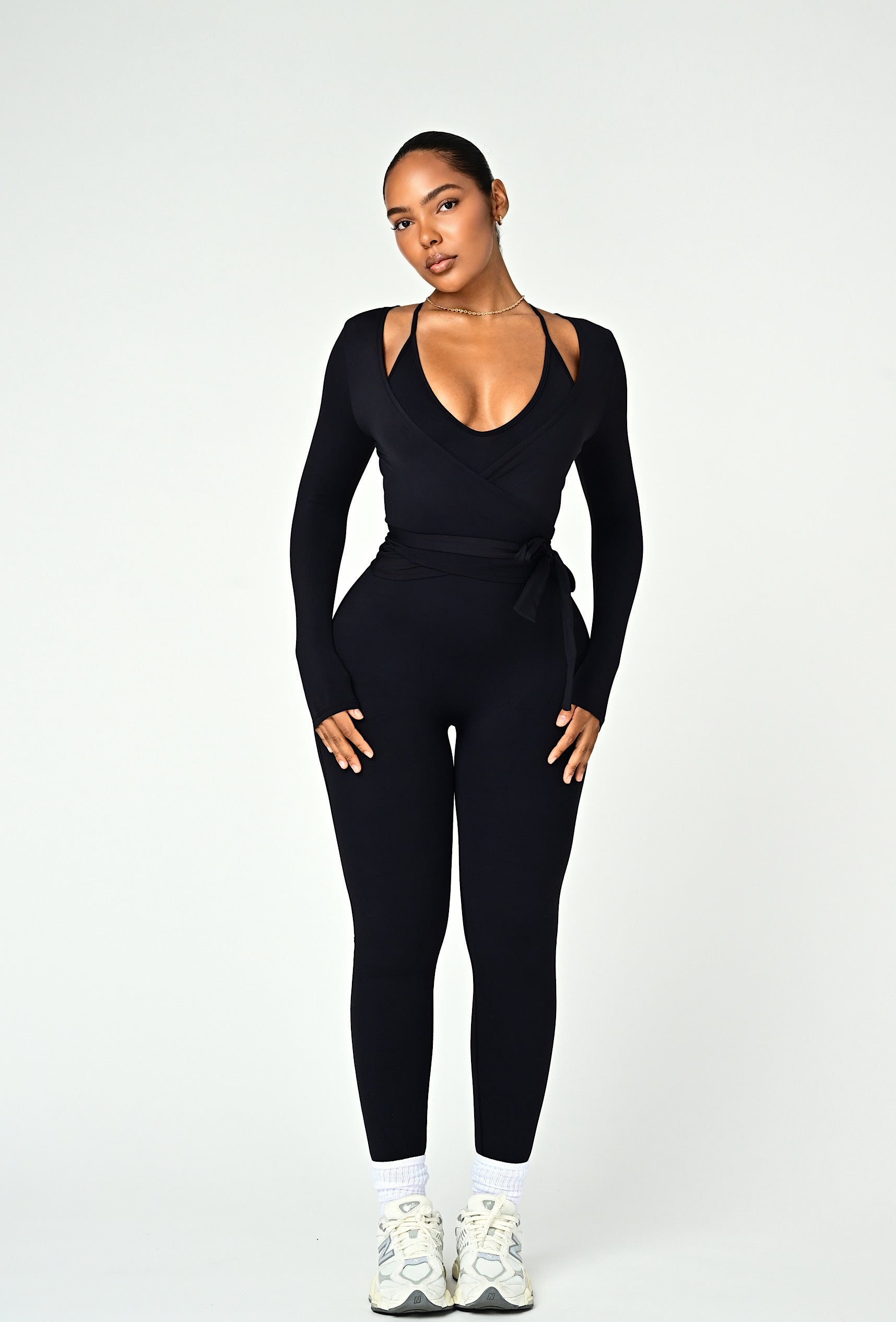 Forma Wrap Top - Black