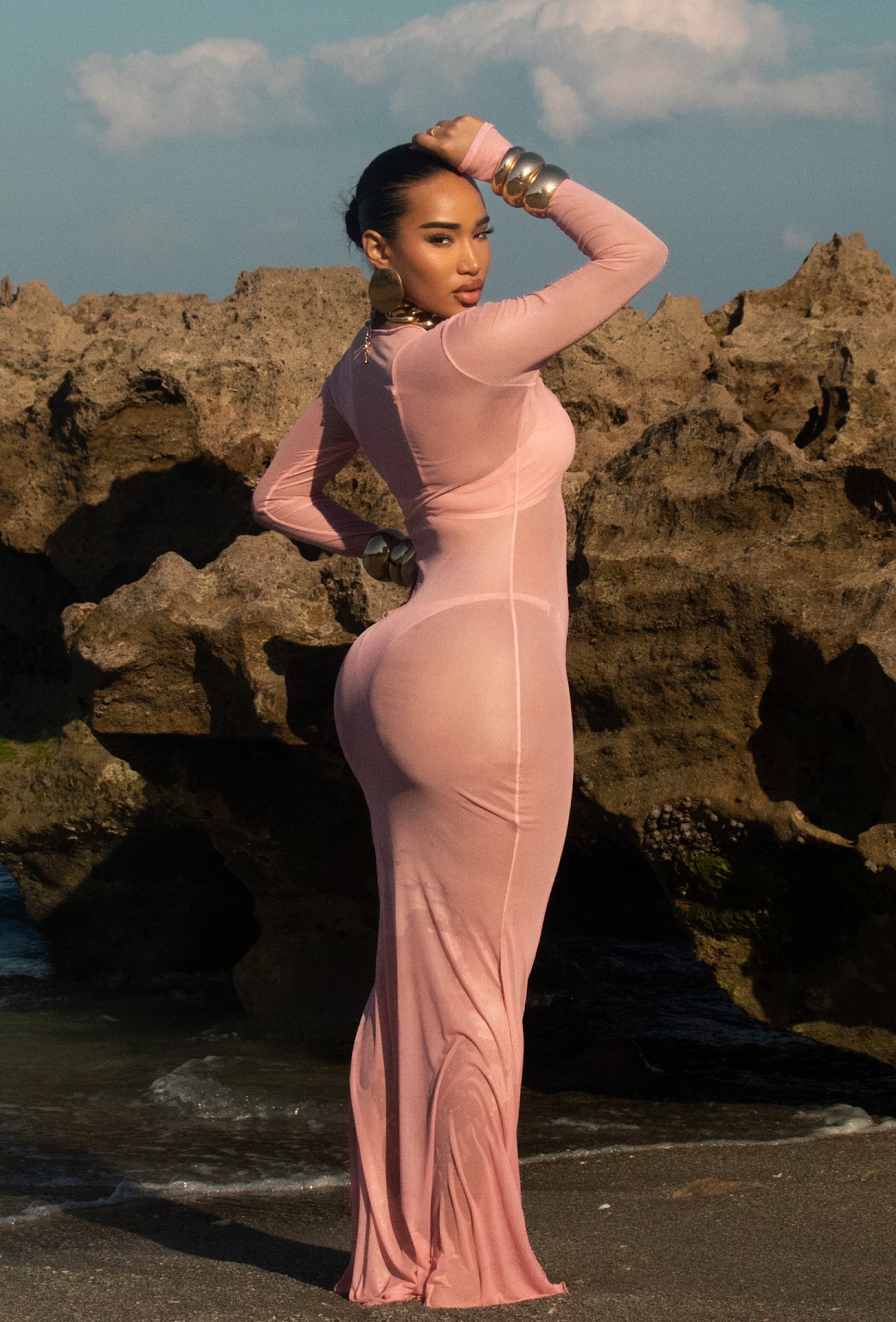 Linus Cover Up Dress - Blush