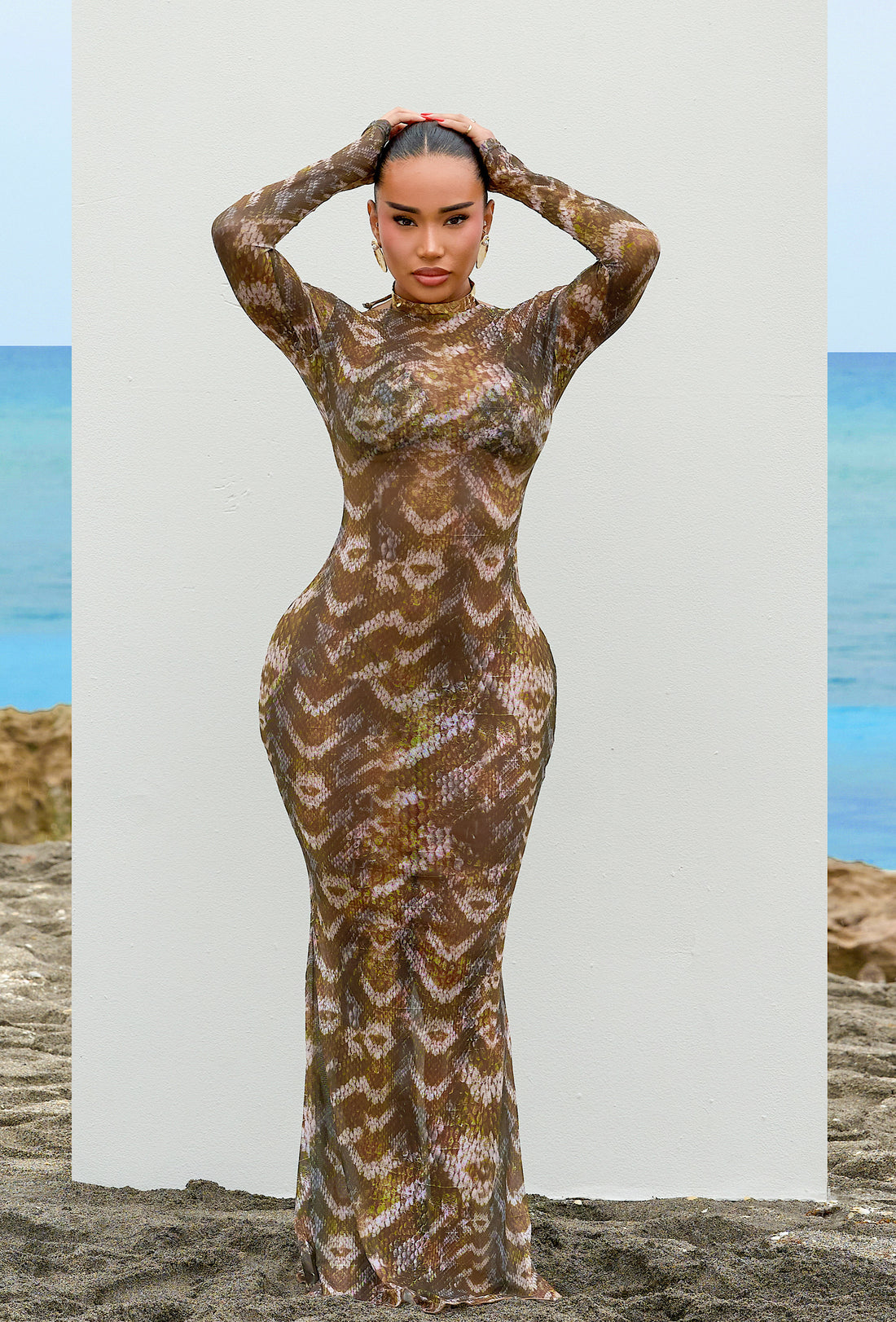 Linus Cover Up Dress - Desert Snake