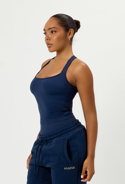 Soft Cinch Tank - Navy