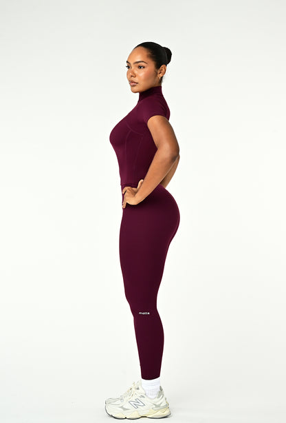 Contour Mock Neck - Burgundy