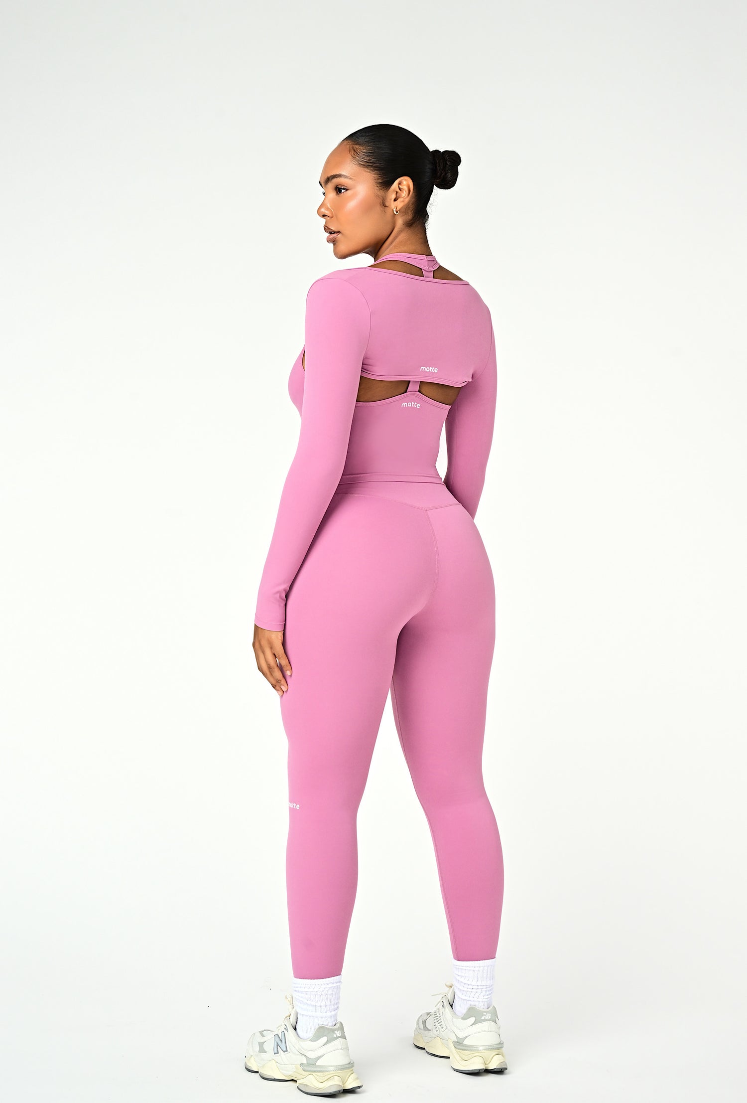 Align Long Sleeve Crop Top - Pink Cloud