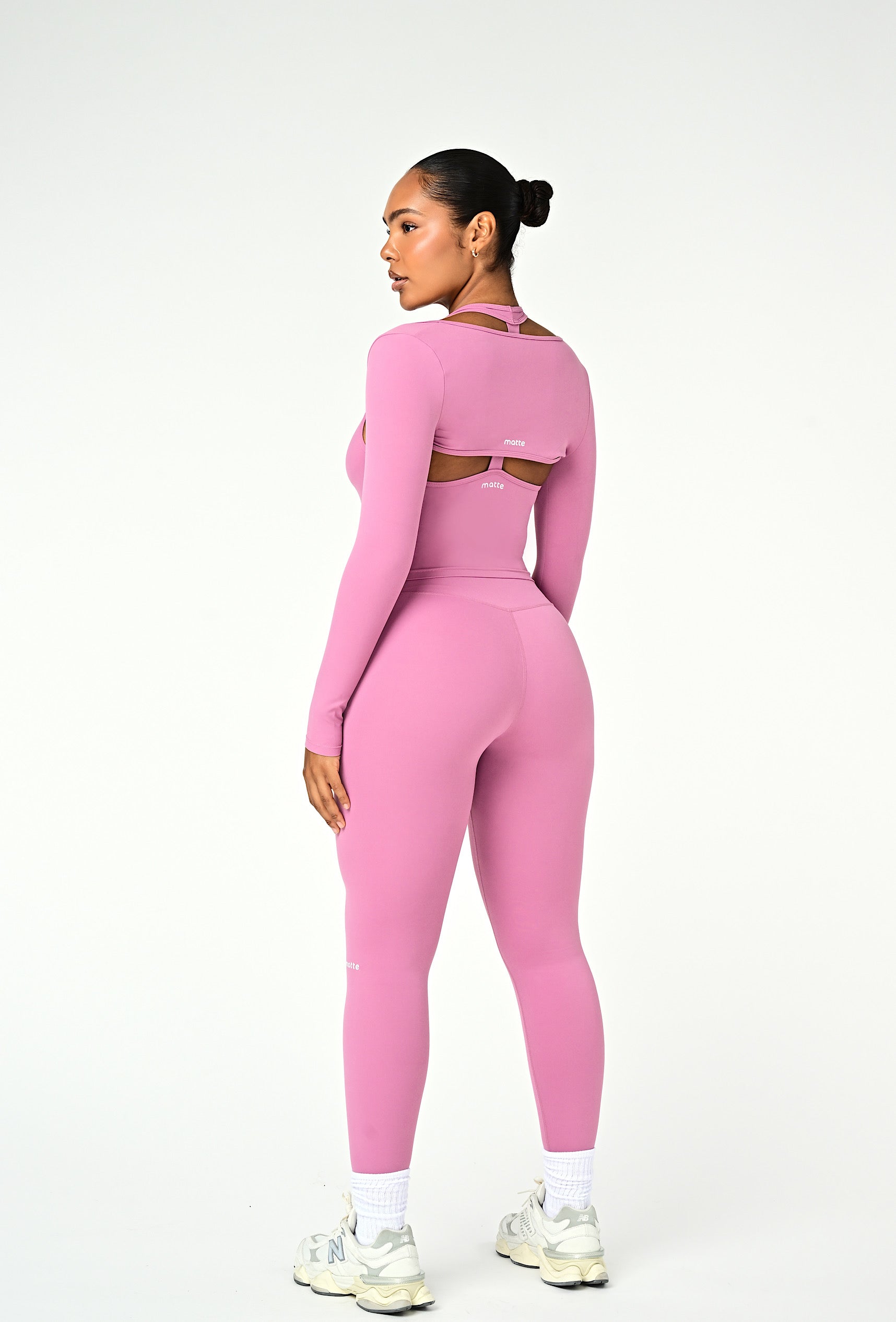 Align Long Sleeve Crop Top - Pink Cloud