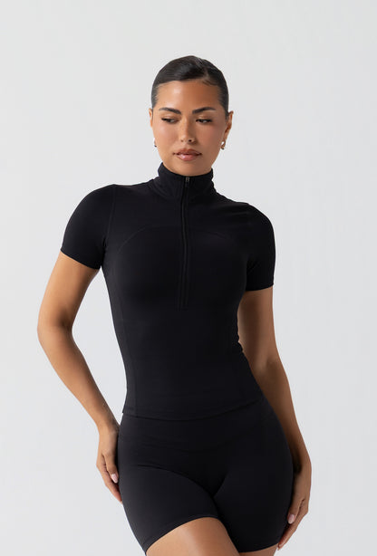 Contour Half Zip Short Sleeve - Black Galaxy