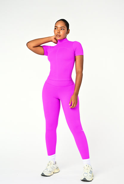 Contour Mock Neck - Dragonfruit
