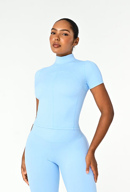 Contour Mock Neck - Ice Blue