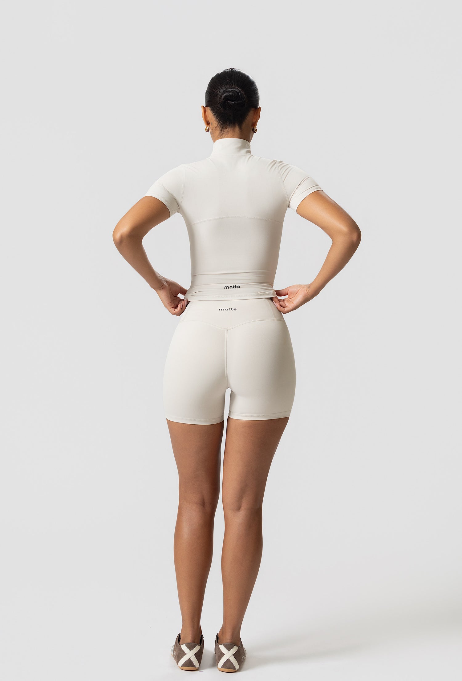Contour Half Zip Short Sleeve - Iced Vanilla