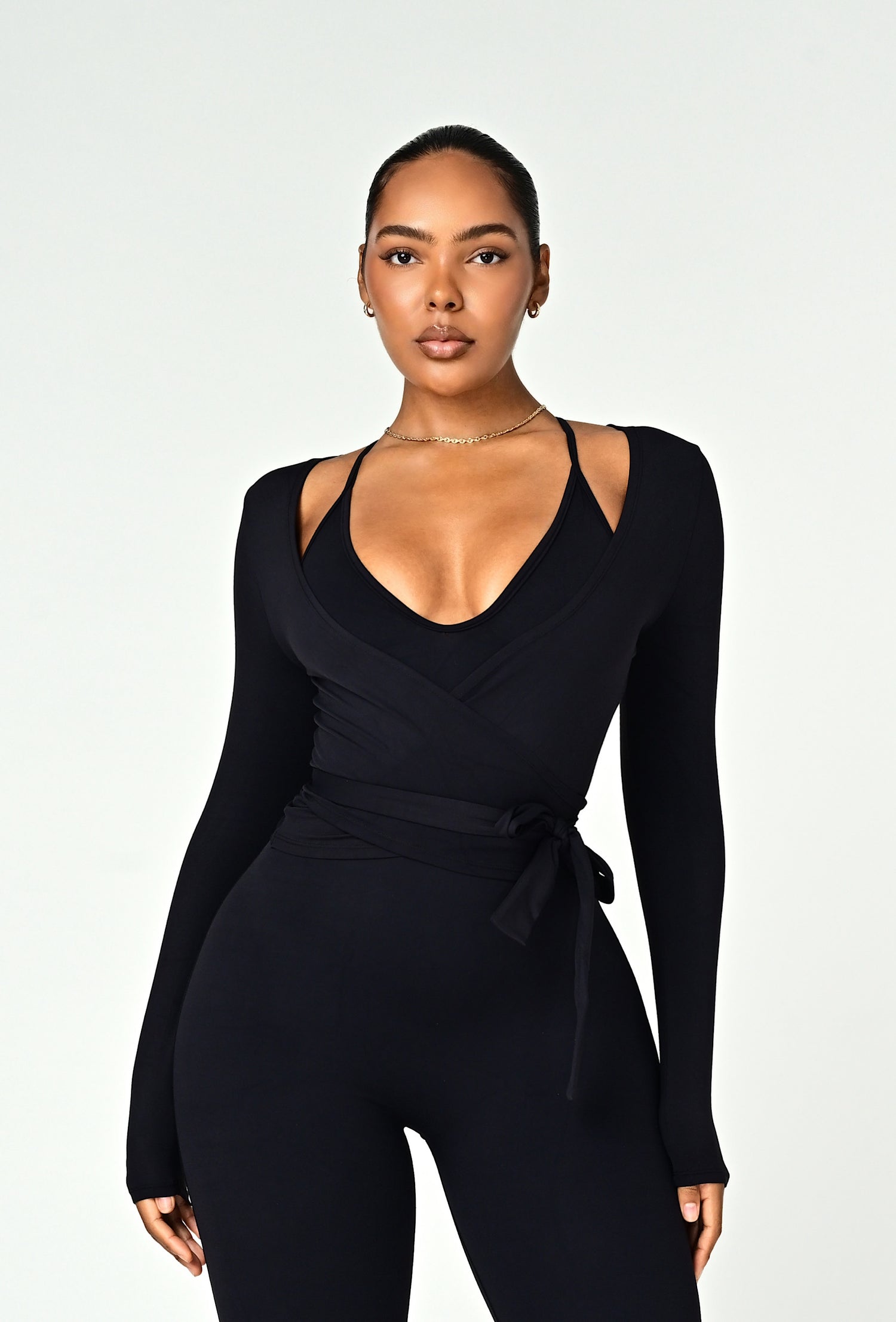 Forma Wrap Top - Black