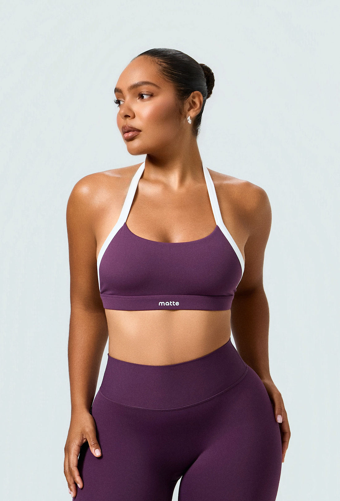 Form Halter Bra - Plum