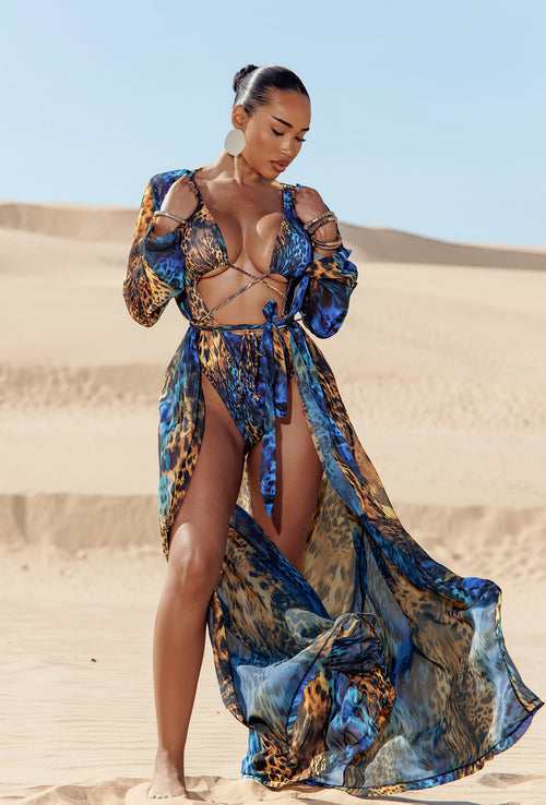 Achilles Sheer Cover Up - Desert Azure
