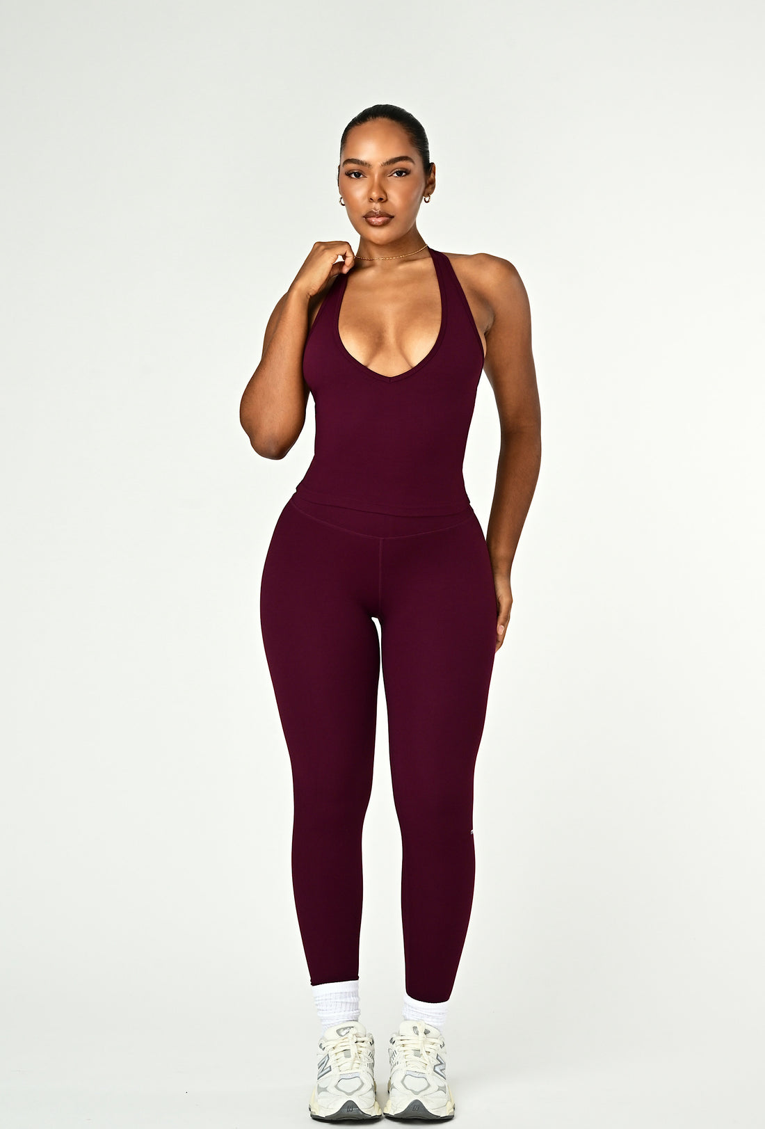 Linea Halter Top - Burgundy