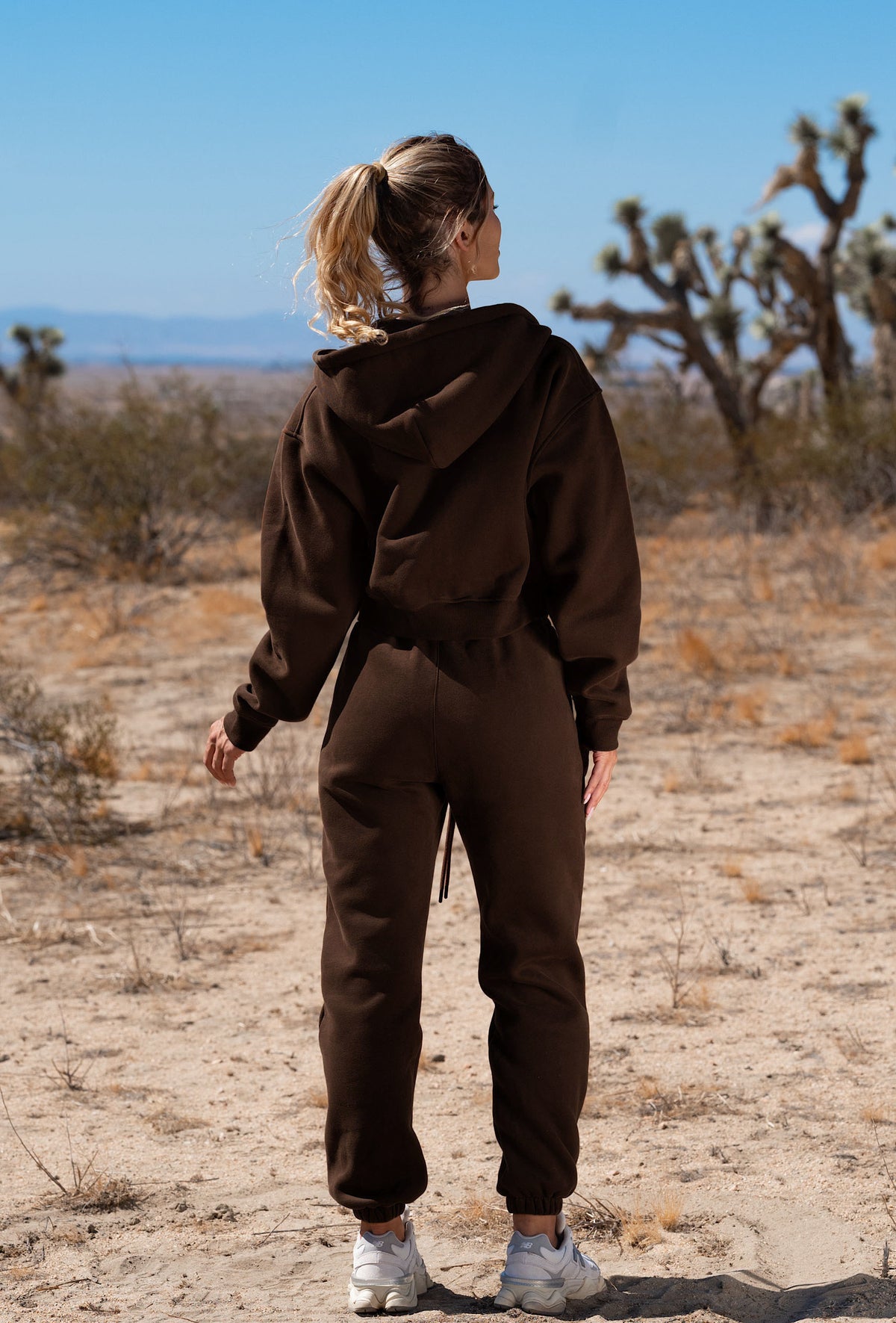 Staple Cropped Hoodie - Espresso