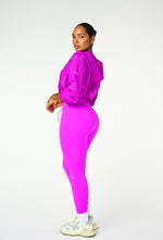 Sheer Form Cropped Pullover Windbreaker - Dragonfruit