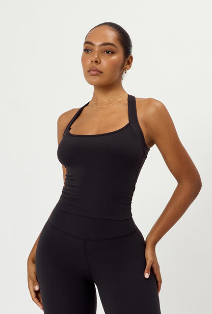 Soft Cinch Tank - Black