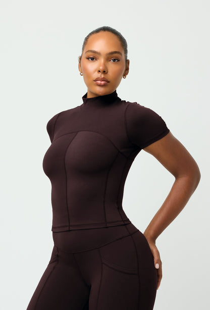 Contour Mock Neck - Espresso