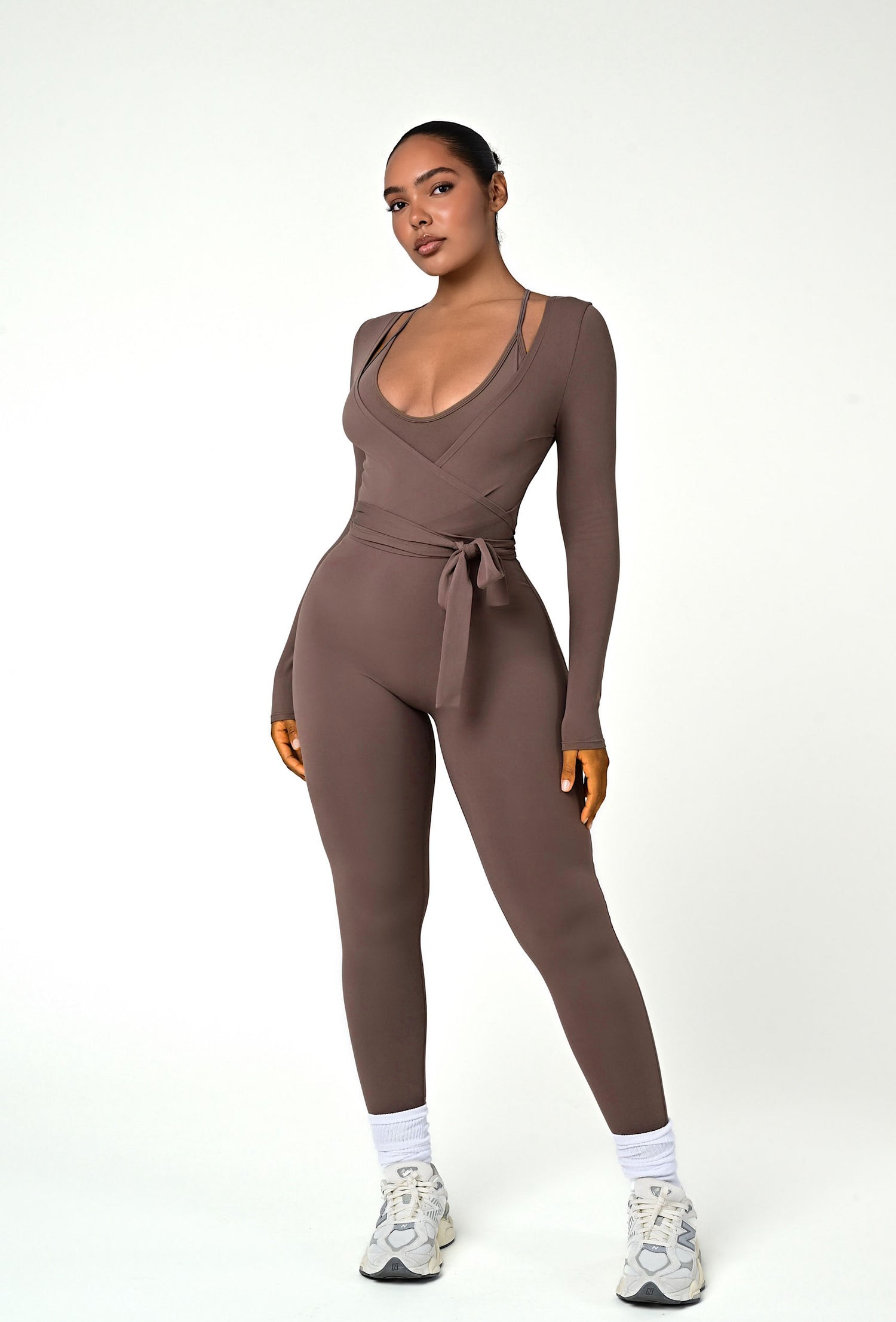 Forma Wrap Top - Soft Cocoa