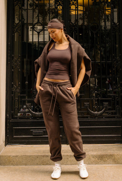 Essential Ribbed Tank - Espresso