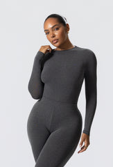 Matte Basix Sculpt Bodysuit - Charcoal