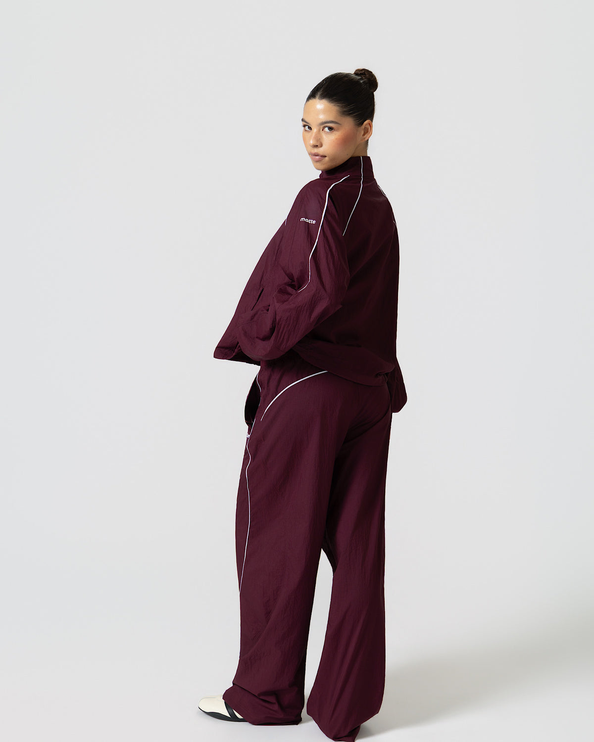 Academy Windbreaker Pants - Burgundy