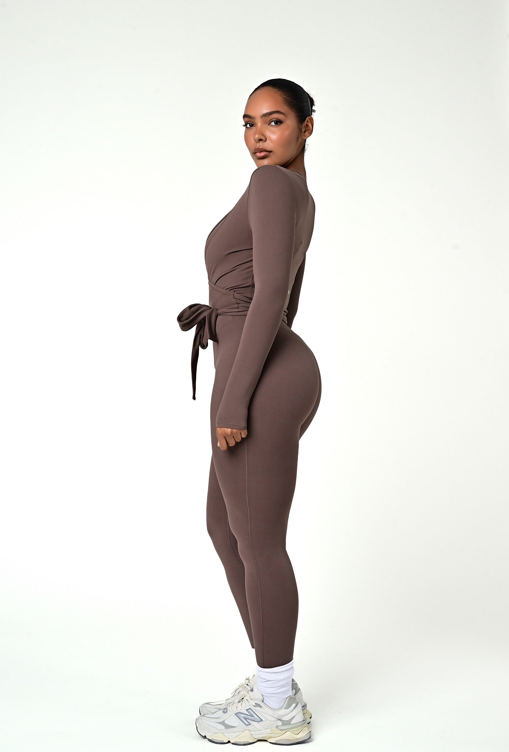 Forma Wrap Top - Soft Cocoa