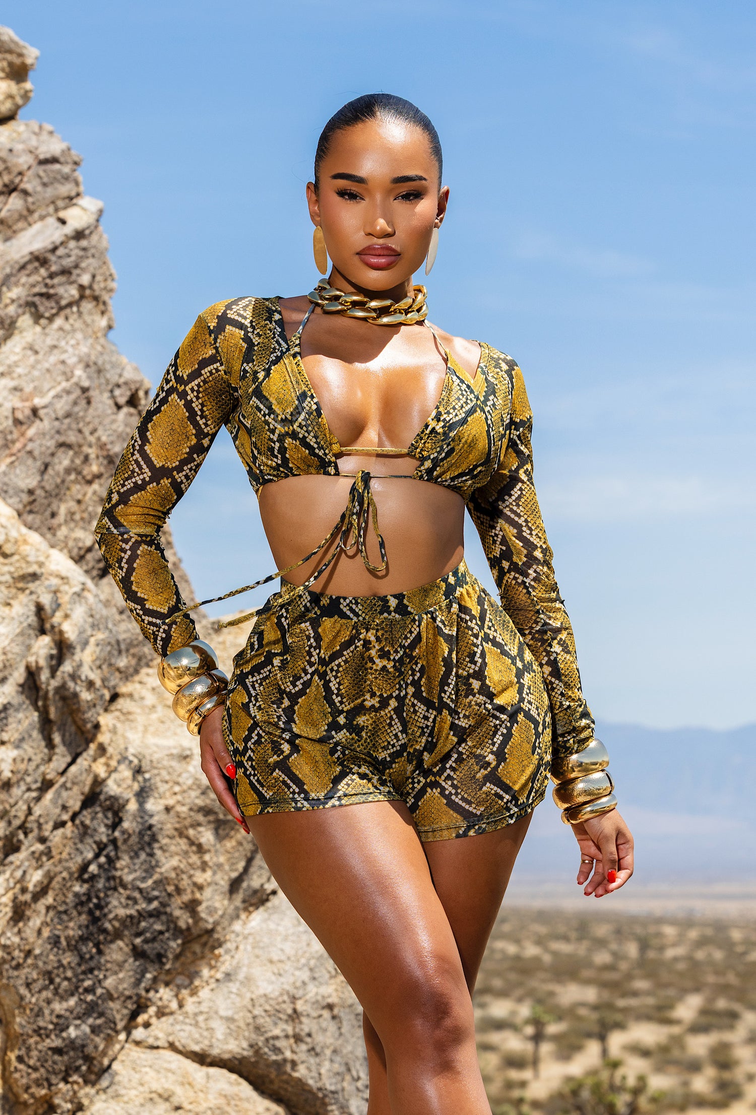 Eros Cover Up Set - Yellow Python