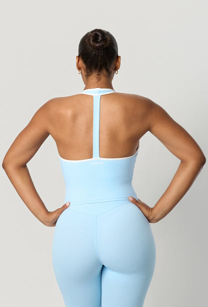 Linea Double Layer Halter - Ice Blue