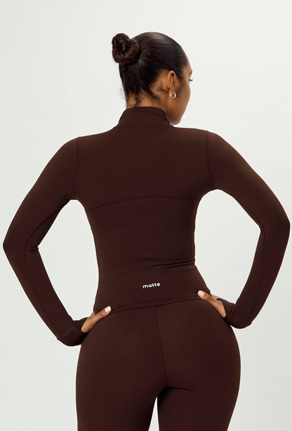 Contour Half Zip - Espresso