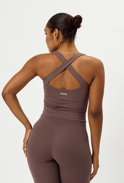 Soft Cinch Tank - Soft Cocoa