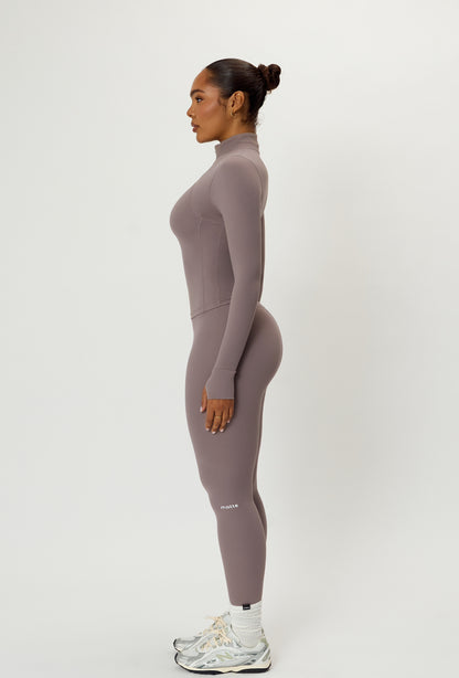 Contour Half Zip - Taupe