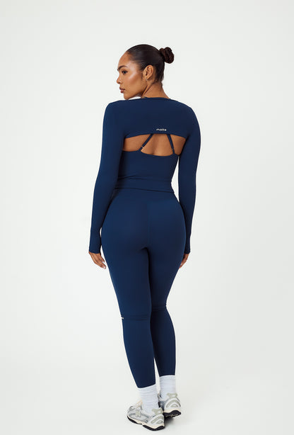 Align Long Sleeve Crop Top - Navy