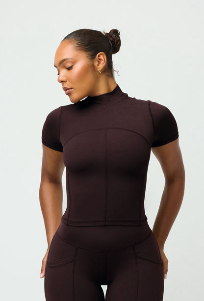 Contour Mock Neck - Espresso