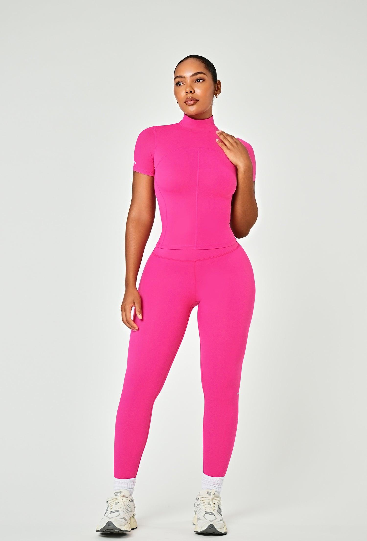 Contour Mock Neck - Pink Berry