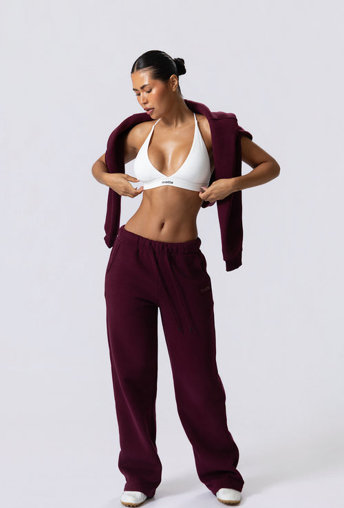 Staple Wide Leg - Burgundy
