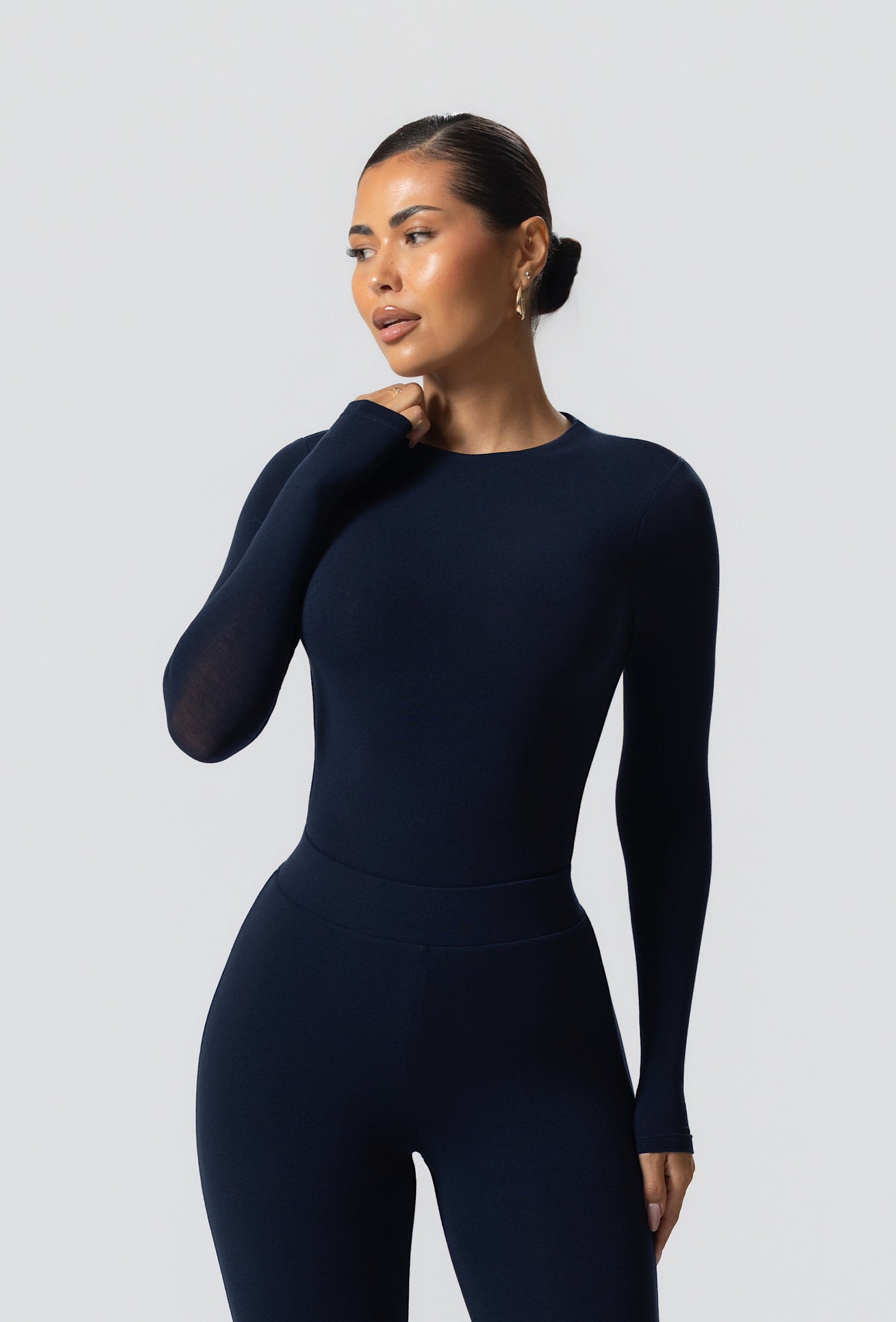 Matte Basix Sculpt Bodysuit - Navy