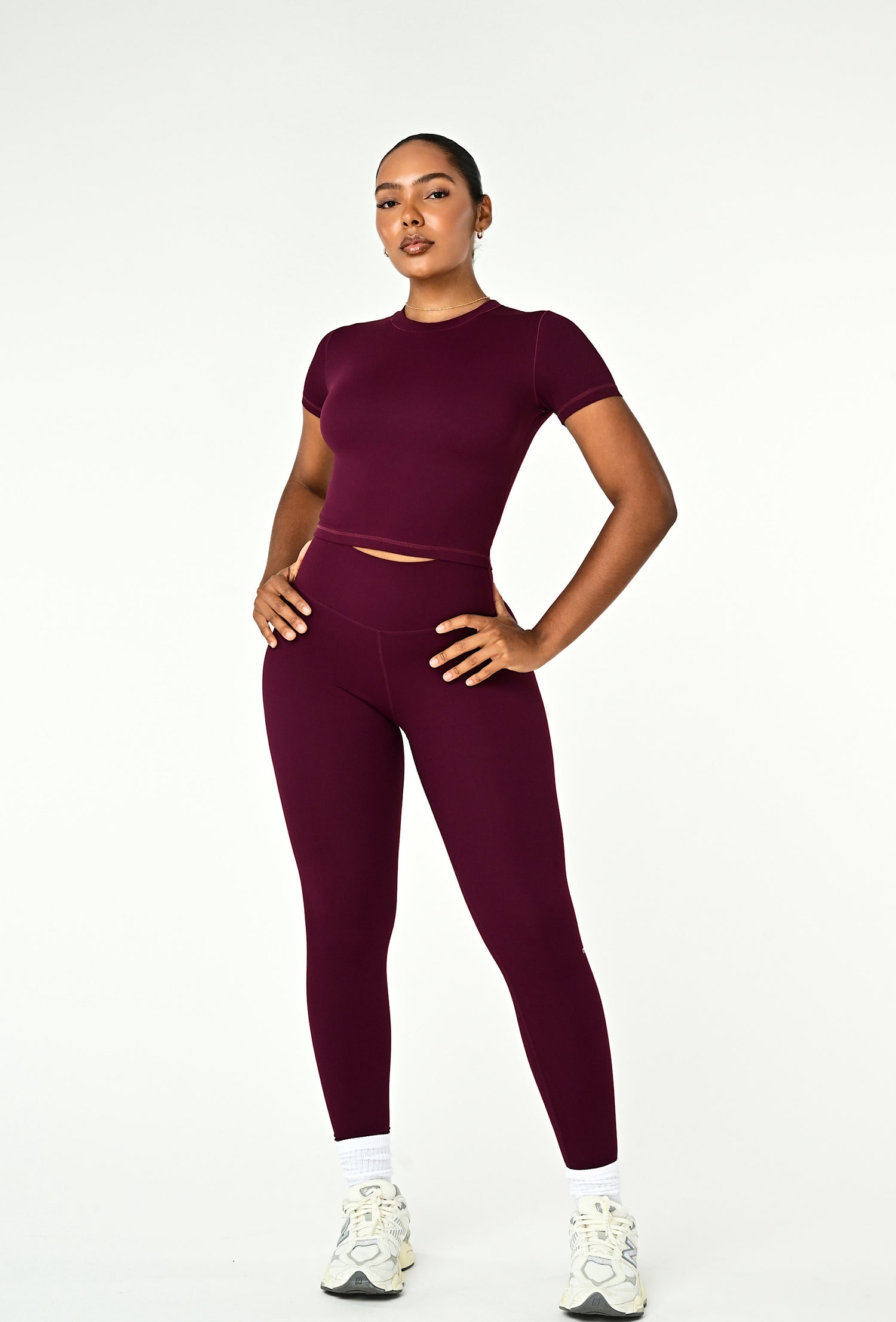 Cloudform Crop - Burgundy