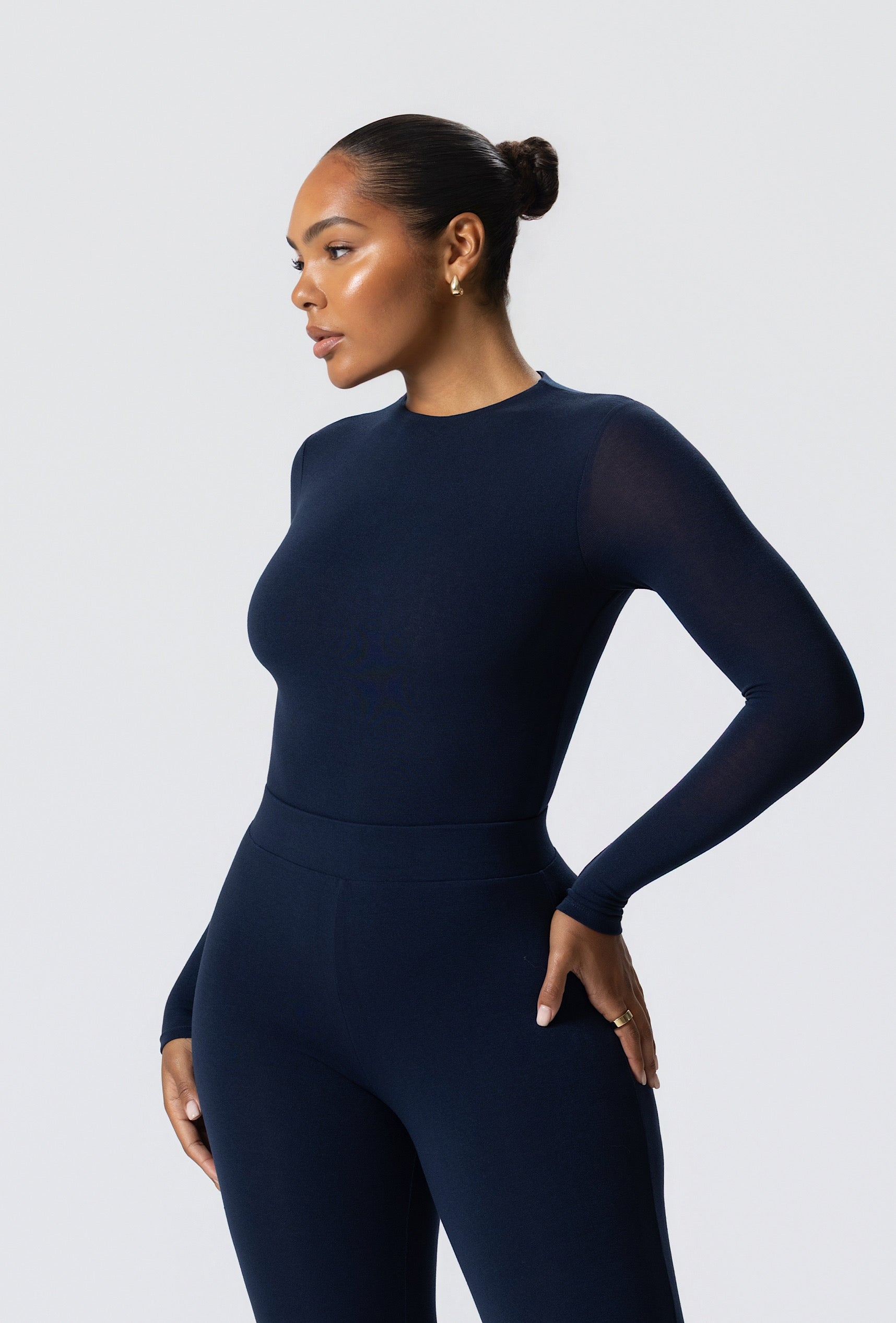Matte Basix Sculpt Bodysuit - Navy