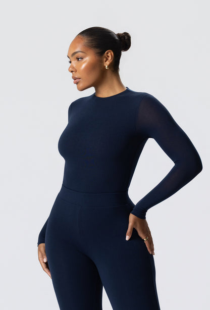 Matte Basix Sculpt Bodysuit - Navy