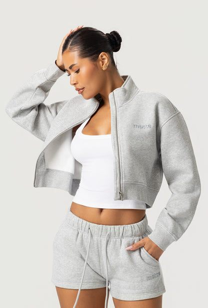 Matte Varsity Jacket - Heather Gray